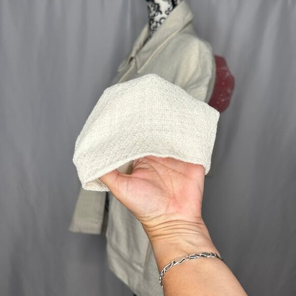 NWT Abercrombie & Fitch Off-White Tweed Jacket Size XXL - Picture 5 of 12